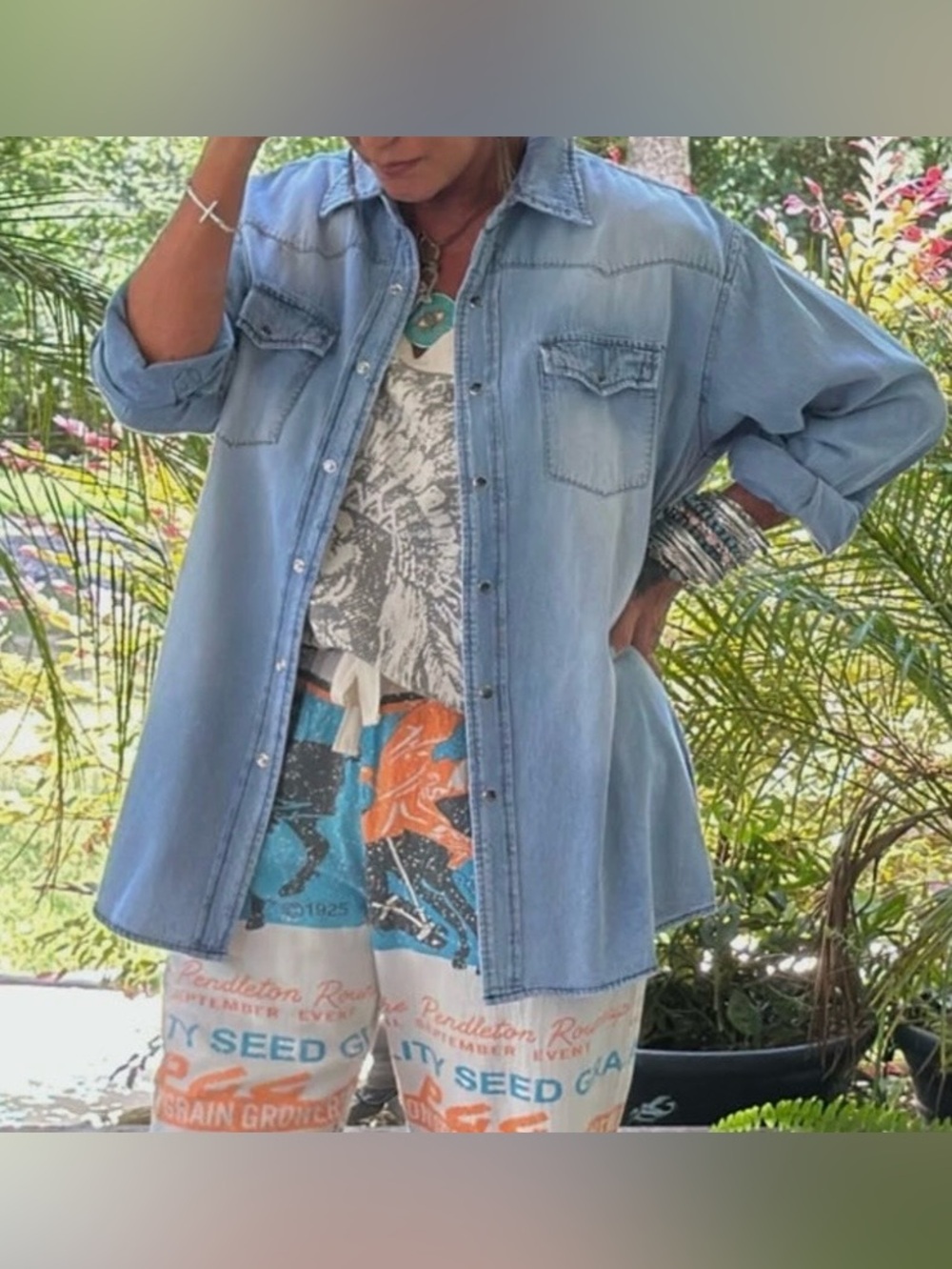 Jaded Gypsy New Frontier denim shirt